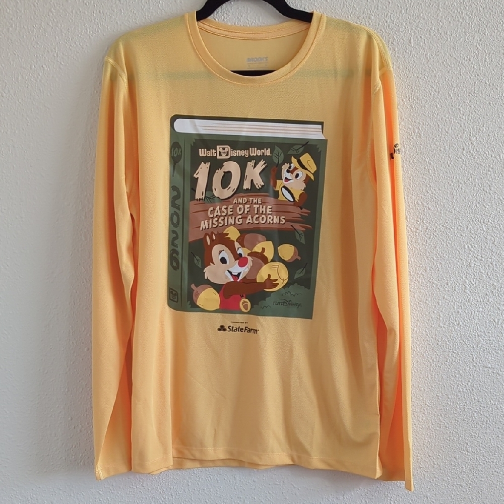 Run Disney 2026 Brooks Men's Long Sleeve Tees - 6 Shirt Lot - Picture 9 of 9